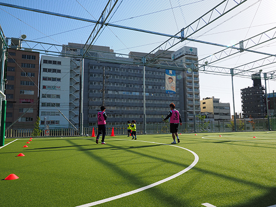 サッカー教室の様子