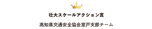 壮大スケールアクション賞 高知県交通安全協会室戸支部 チーム